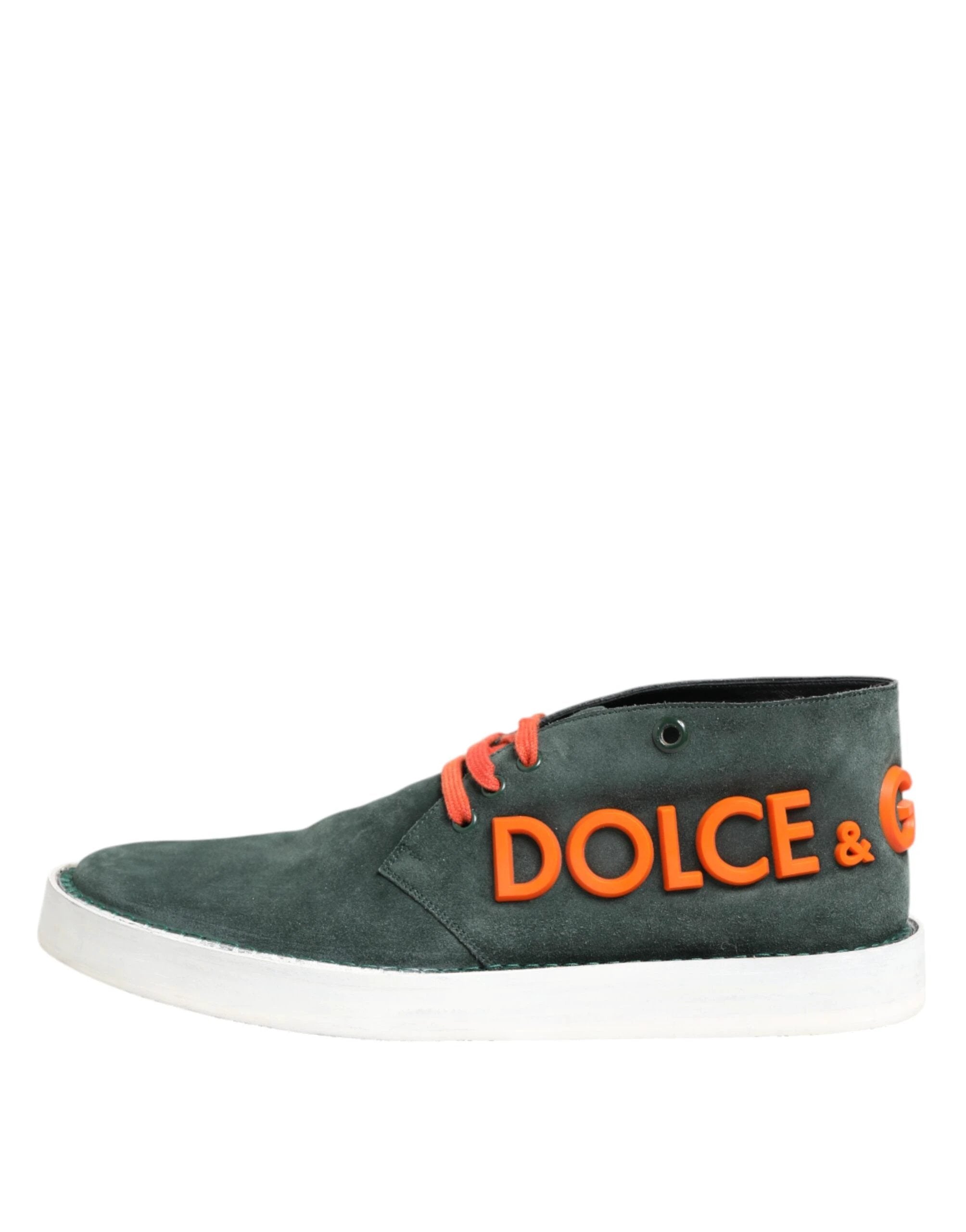 Dolce & Gabbana Green Derby Logo Casual Men Sneakers Shoes by Dolce & Gabbana