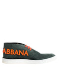 Dolce & Gabbana Green Derby Logo Casual Men Sneakers Shoes by Dolce & Gabbana