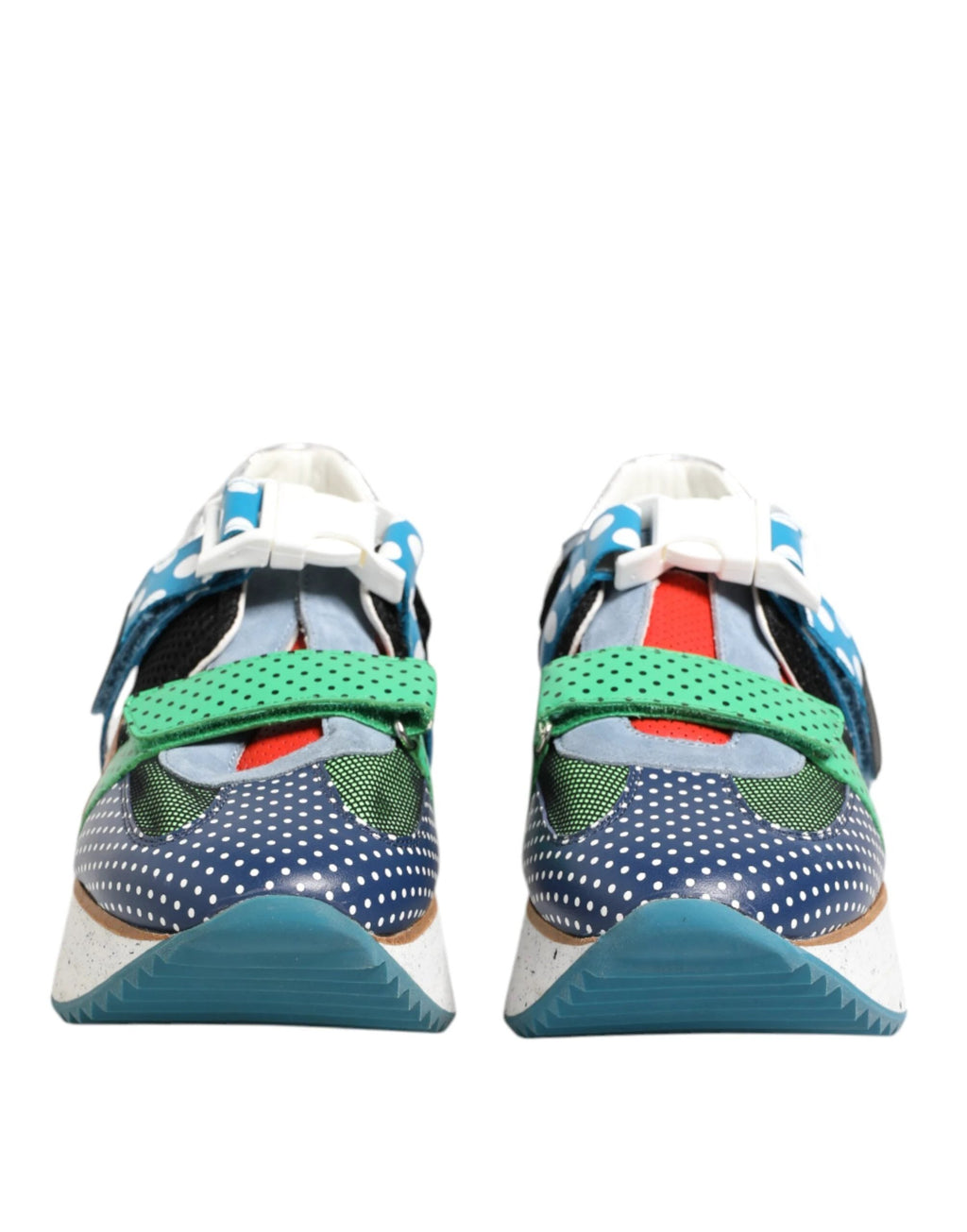 Dolce & Gabbana Multicolor Leather Low Top Sneakers Shoes by Dolce & Gabbana