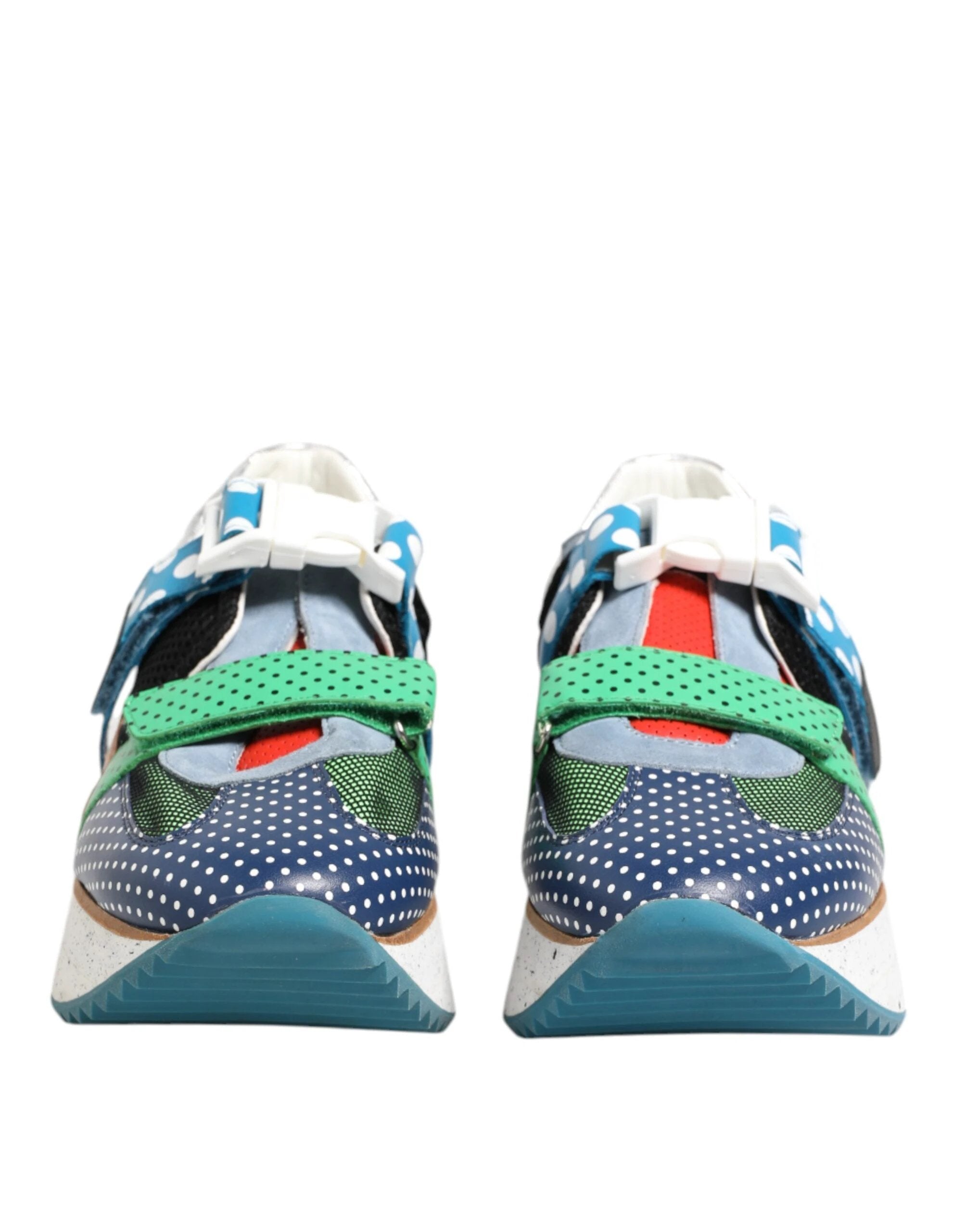 Dolce & Gabbana Multicolor Leather Low Top Sneakers Shoes by Dolce & Gabbana