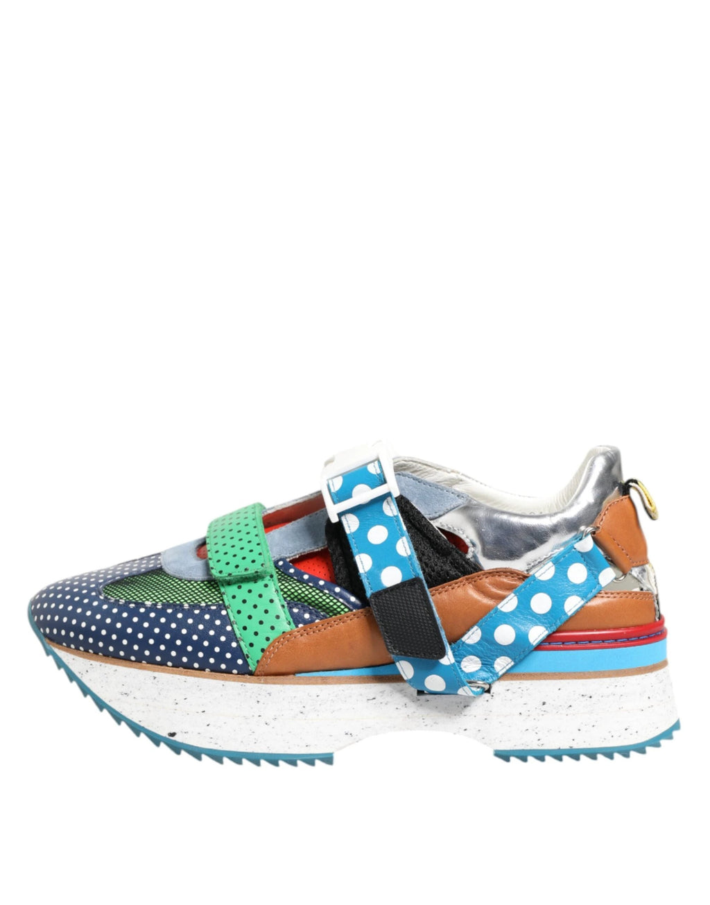 Dolce & Gabbana Multicolor Leather Low Top Sneakers Shoes by Dolce & Gabbana