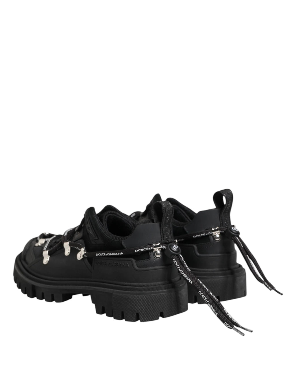 Dolce & Gabbana Black Low Top Lace Up Trekking Sneakers Shoes by Dolce & Gabbana