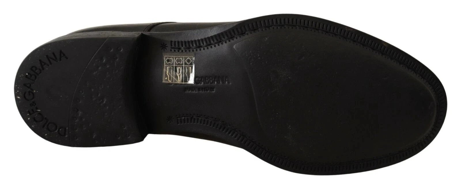 Dolce & Gabbana Black Lace Up Leather Men Formal Derby Shoes by Dolce & Gabbana