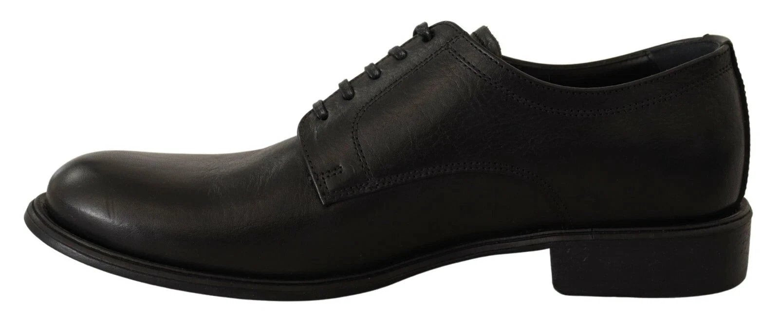 Dolce & Gabbana Black Lace Up Leather Men Formal Derby Shoes by Dolce & Gabbana