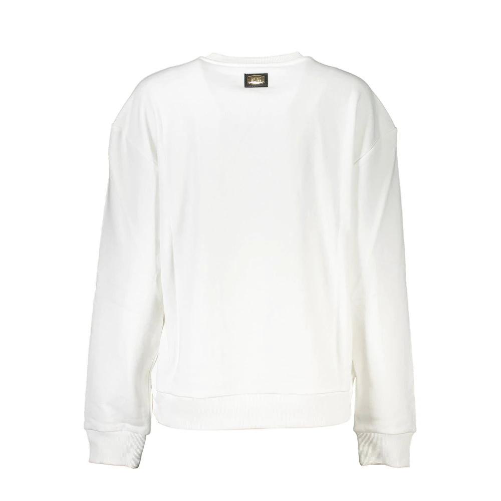 Cavalli Class Bianco Cotton Women Sweatshirt by Cavalli Class