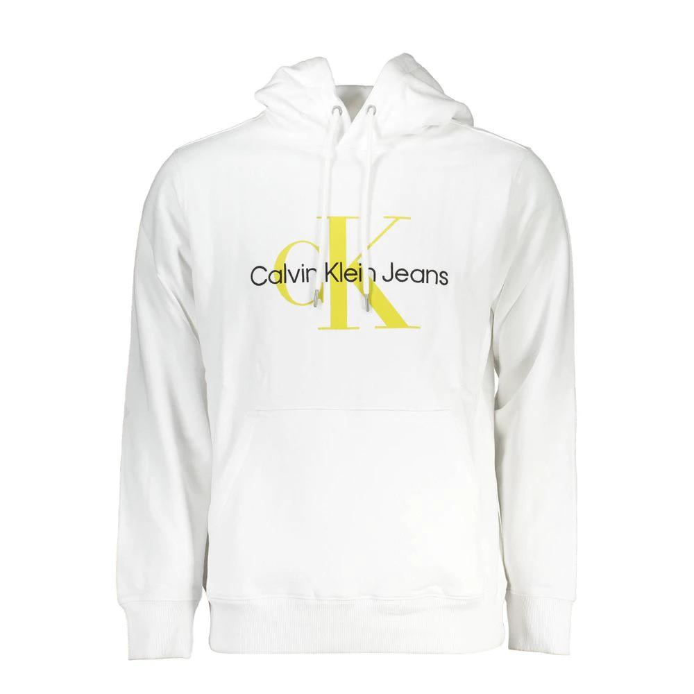 Calvin Klein White Cotton Men Sweatshirt Calvin Klein