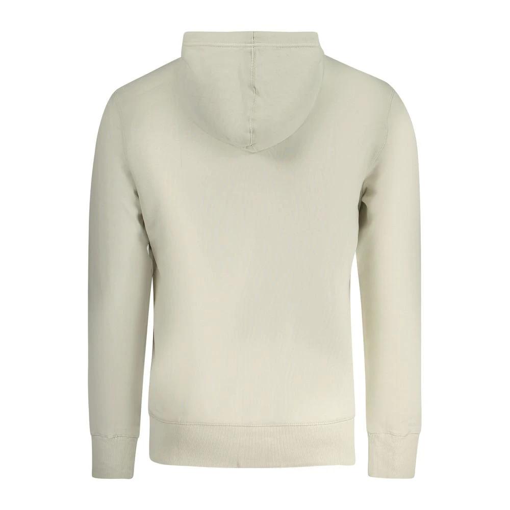 Sweat à capuche Calvin Klein beige en coton pour homme
