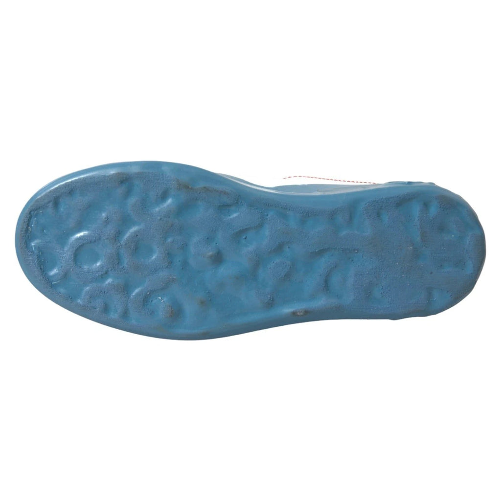 Dolce & Gabbana Blue White Printed Portofino Melt Sneakers by Dolce & Gabbana