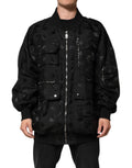 Dolce & Gabbana Black Cargo Windbraker Logo Mania Jacket by Dolce & Gabbana