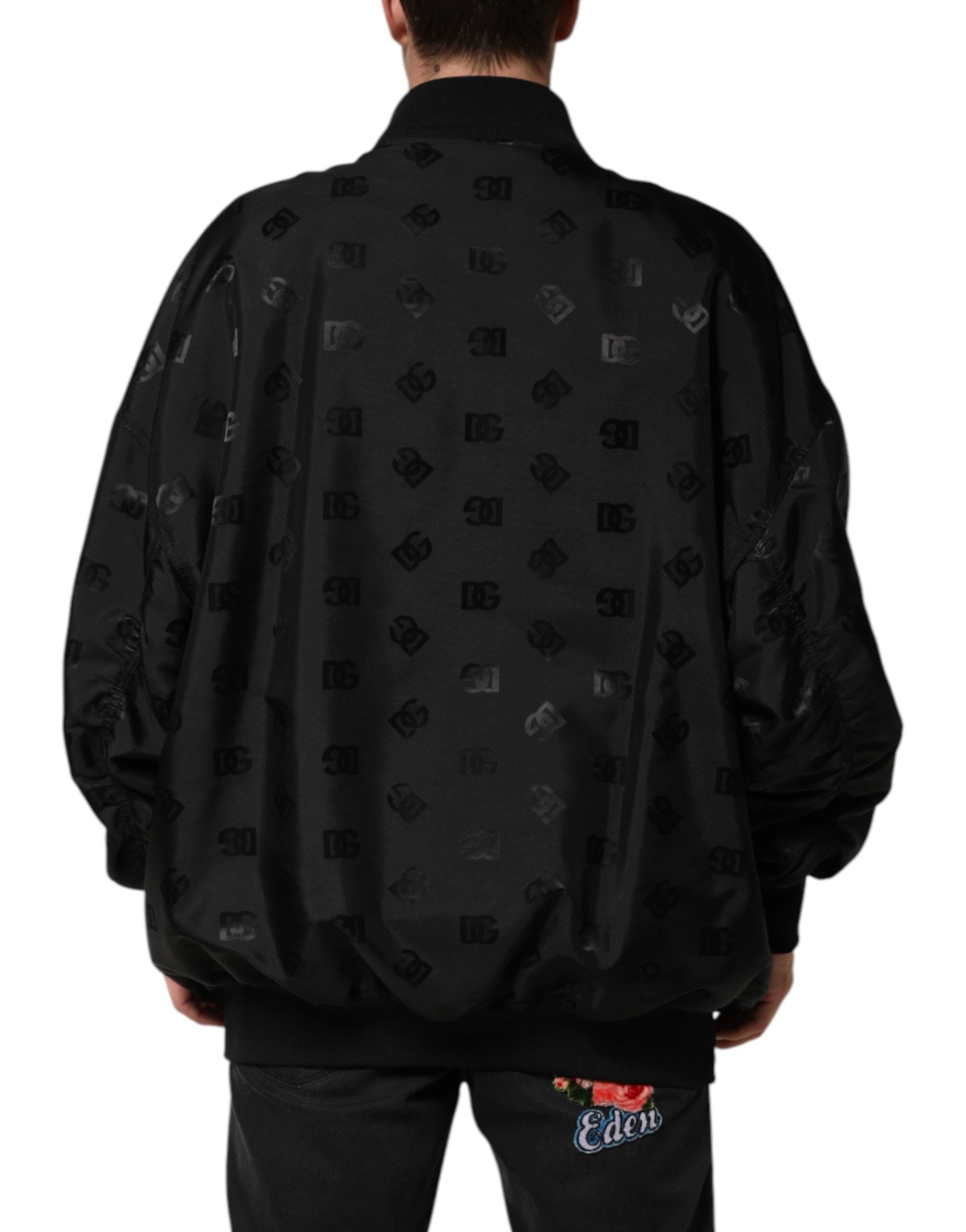 Dolce & Gabbana Black Cargo Windbraker Logo Mania Jacket by Dolce & Gabbana