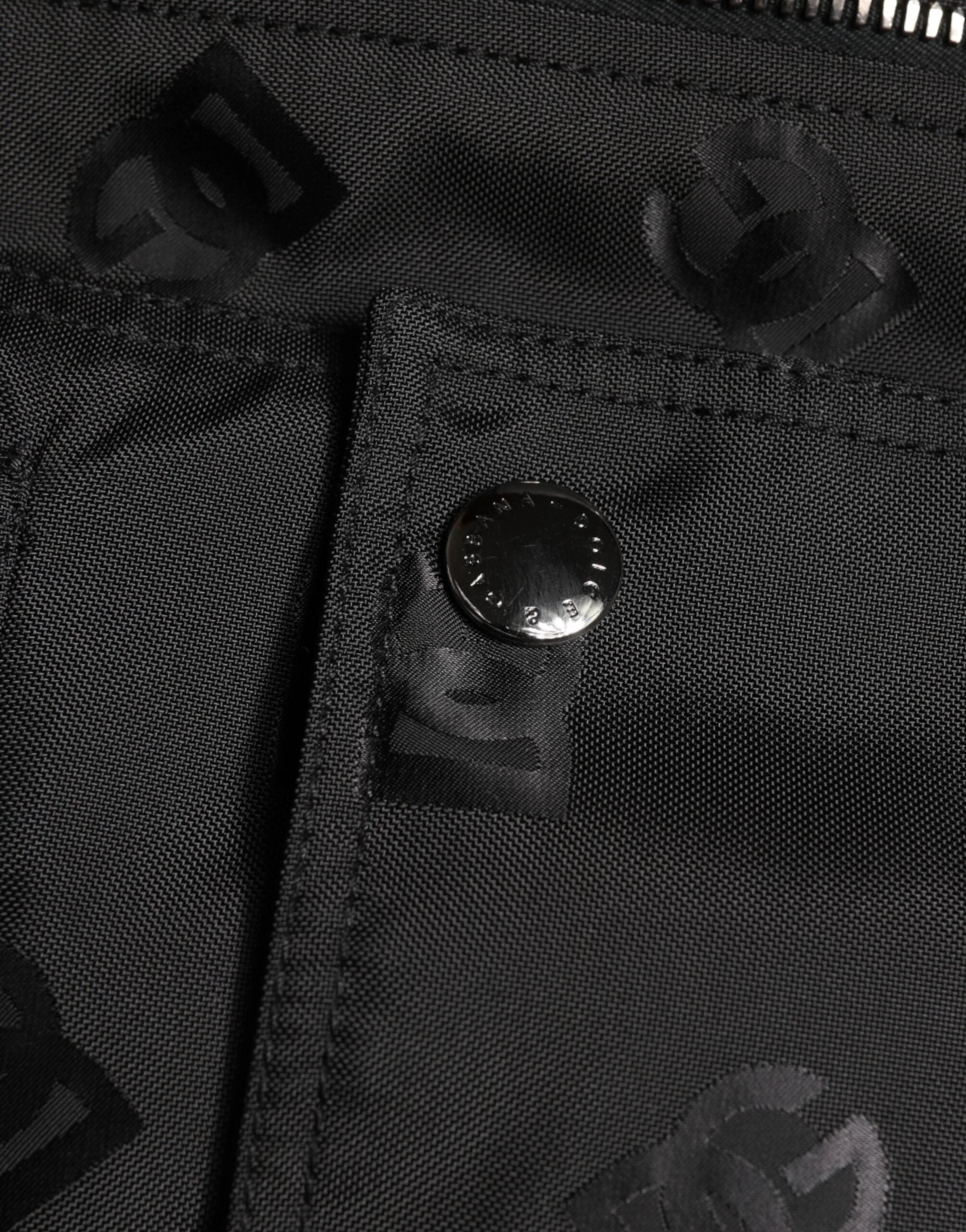 Dolce & Gabbana Black Cargo Windbraker Logo Mania Jacket by Dolce & Gabbana