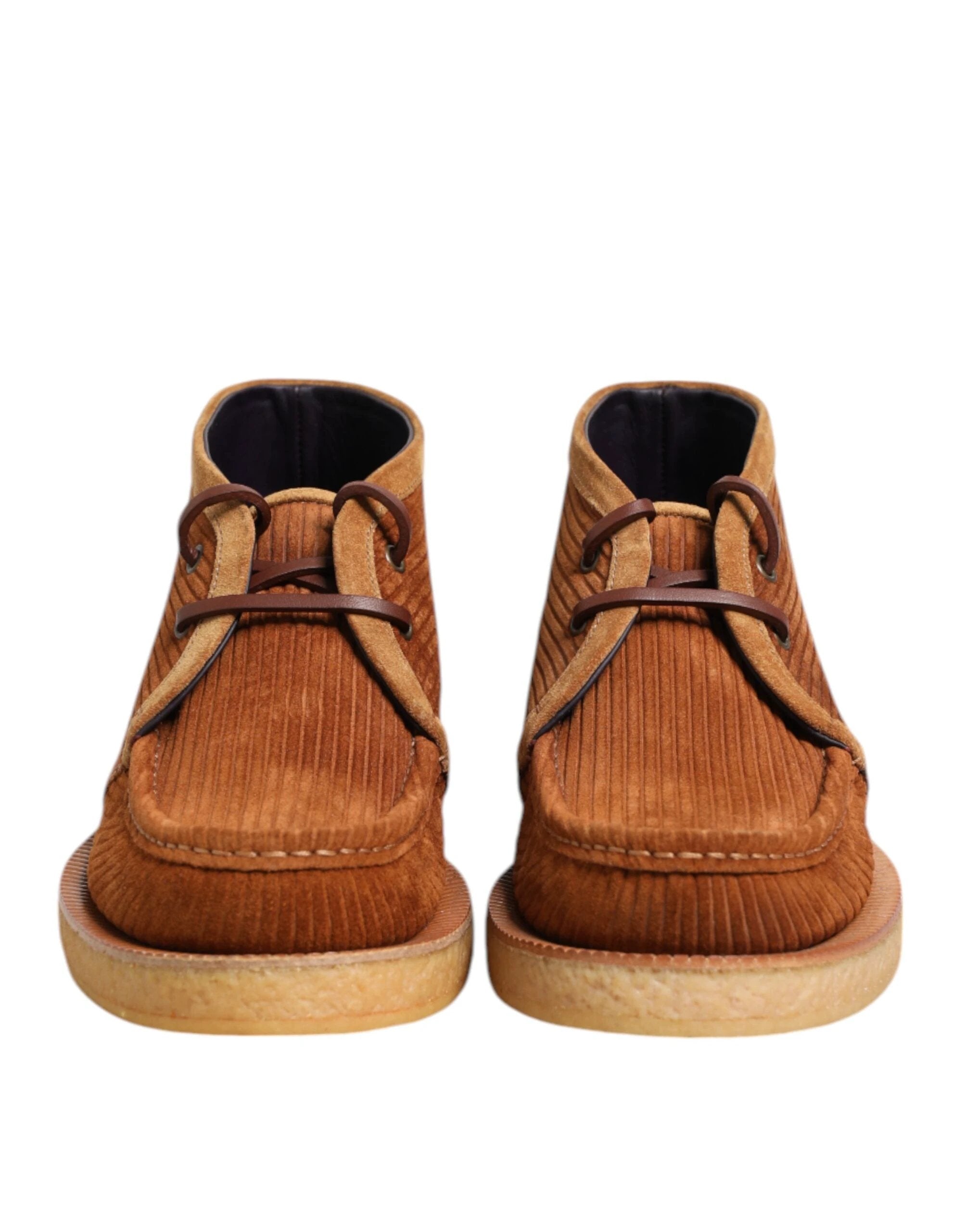 Dolce & Gabbana Brown Suede Nubuck Leather Desert Ankle Boots Shoes by Dolce & Gabbana