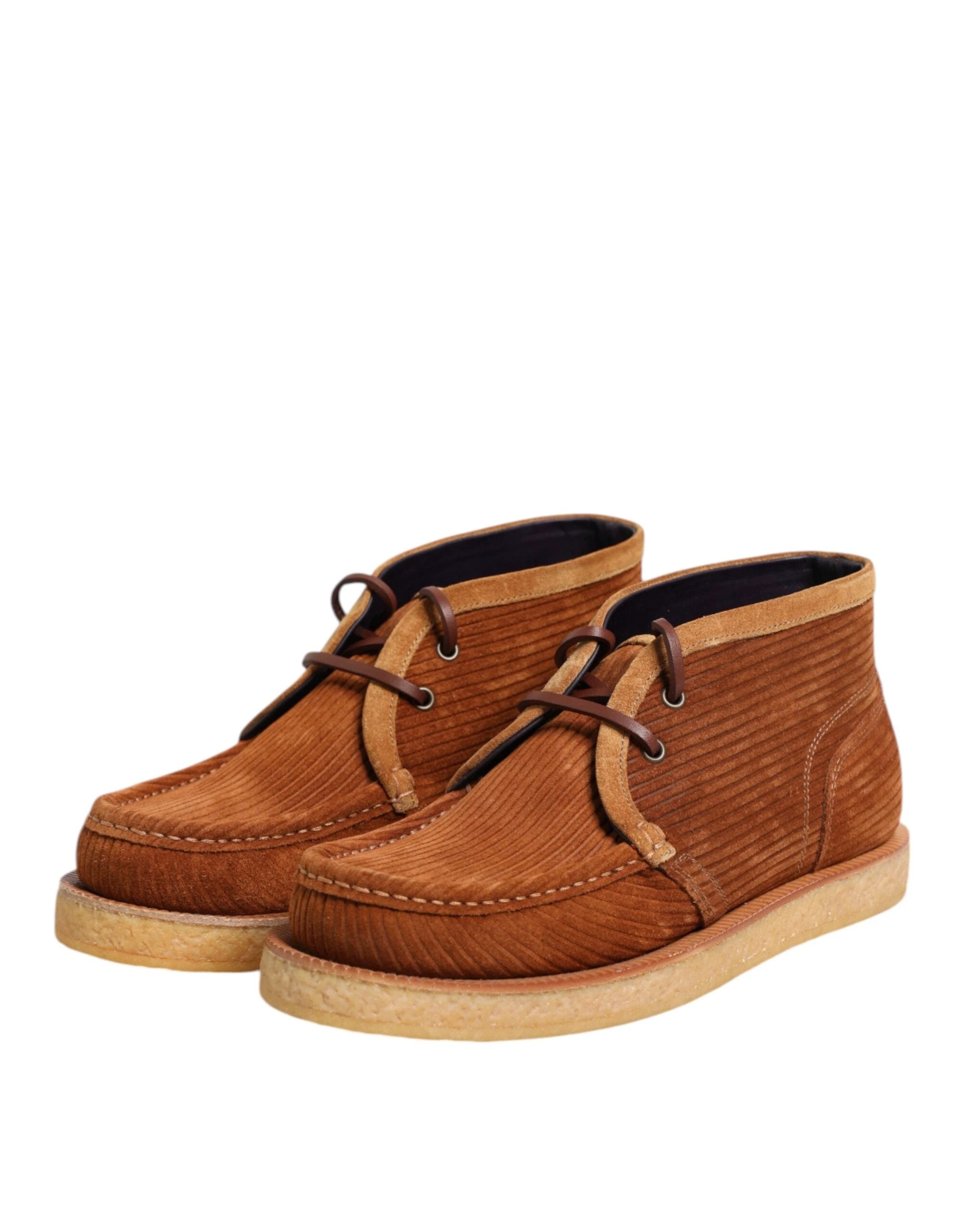 Dolce & Gabbana Brown Suede Nubuck Leather Desert Ankle Boots Shoes by Dolce & Gabbana