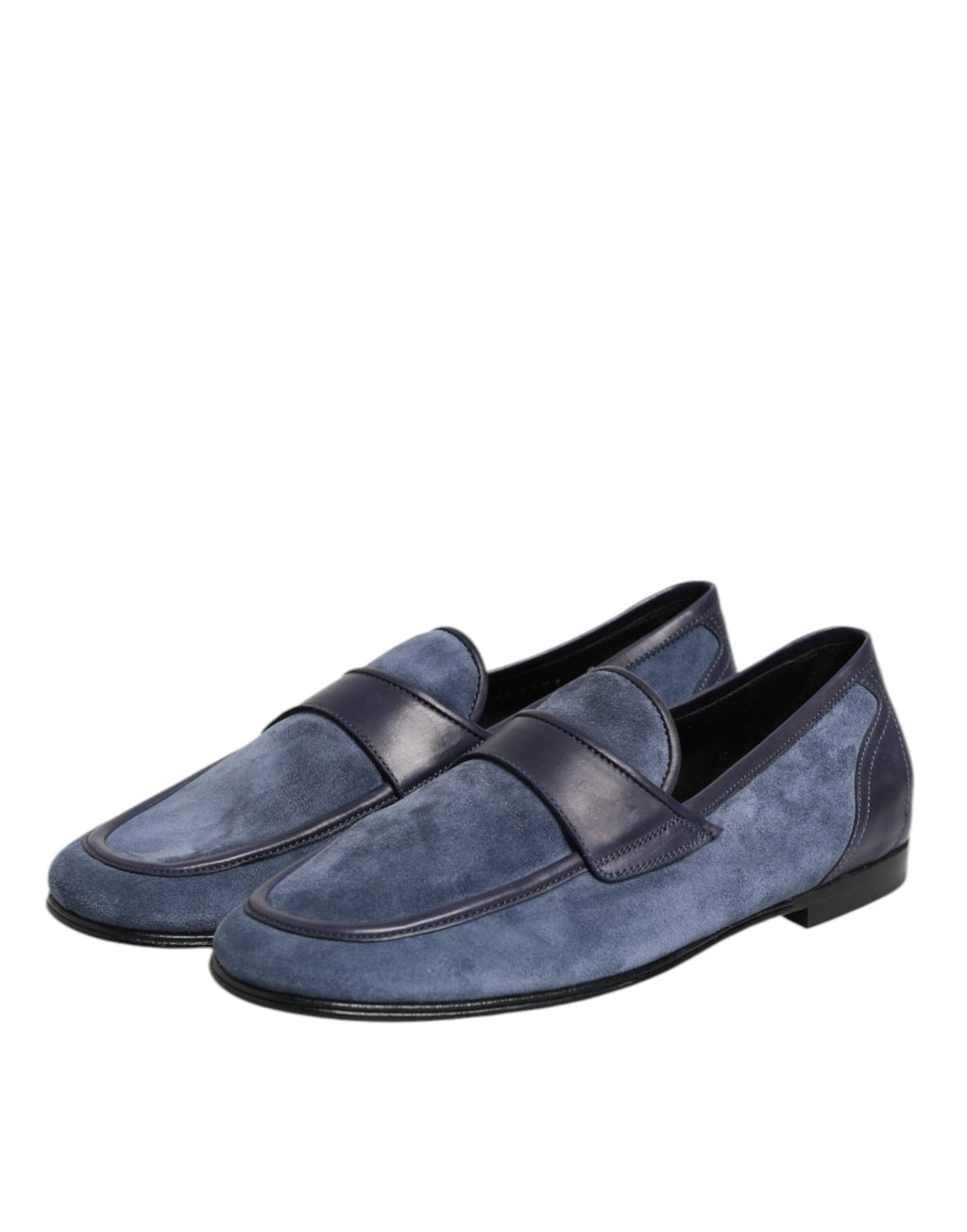 Dolce & Gabbana Blue Suede Leather Loafers Moccasin Shoes by Dolce & Gabbana