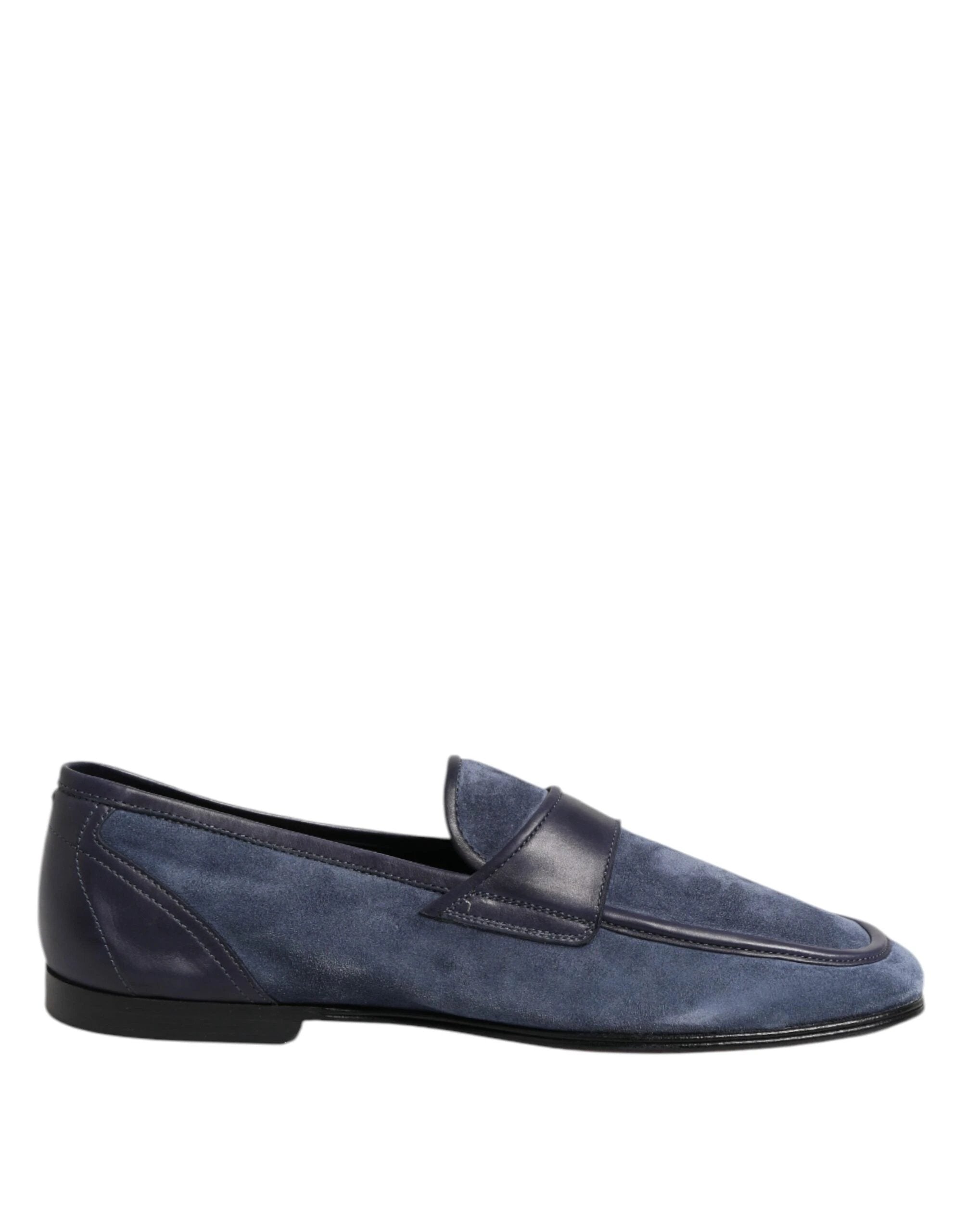 Dolce & Gabbana Blue Suede Leather Loafers Moccasin Shoes by Dolce & Gabbana