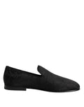 Dolce & Gabbana Black Floral Brocade Loafers Men Dress Shoes by Dolce & Gabbana
