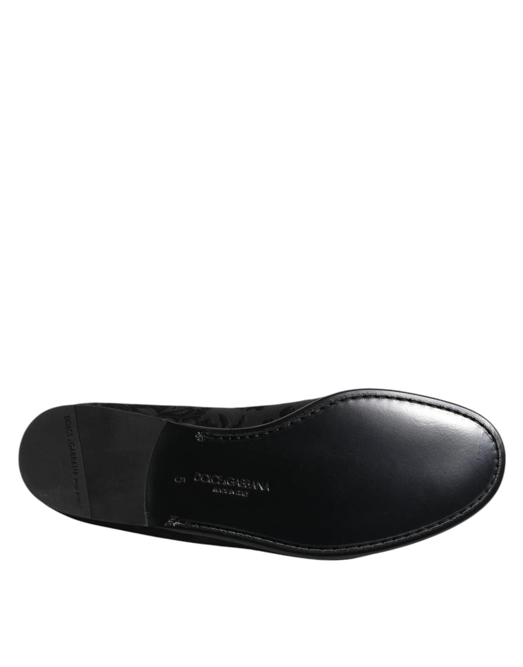 Dolce & Gabbana Black Floral Brocade Loafers Men Dress Shoes by Dolce & Gabbana