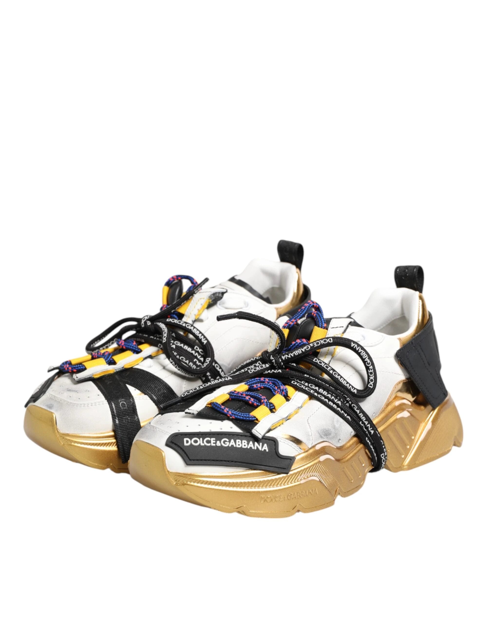 Dolce & Gabbana Multicolor Daymaster Low Top Sneakers Shoes by Dolce & Gabbana