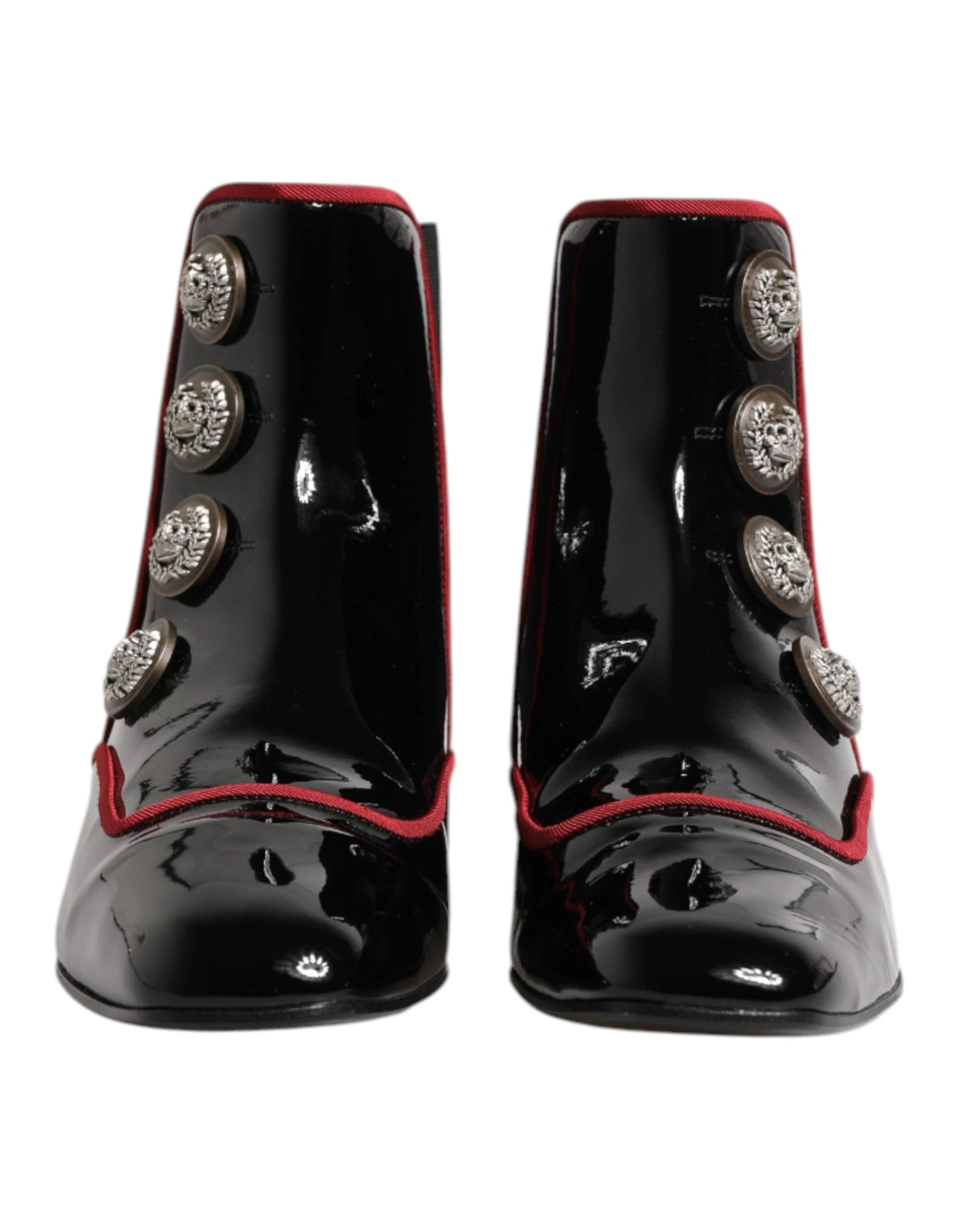 Dolce & Gabbana Black Jackie Buttoned Chelsea Boots Shoes by Dolce & Gabbana