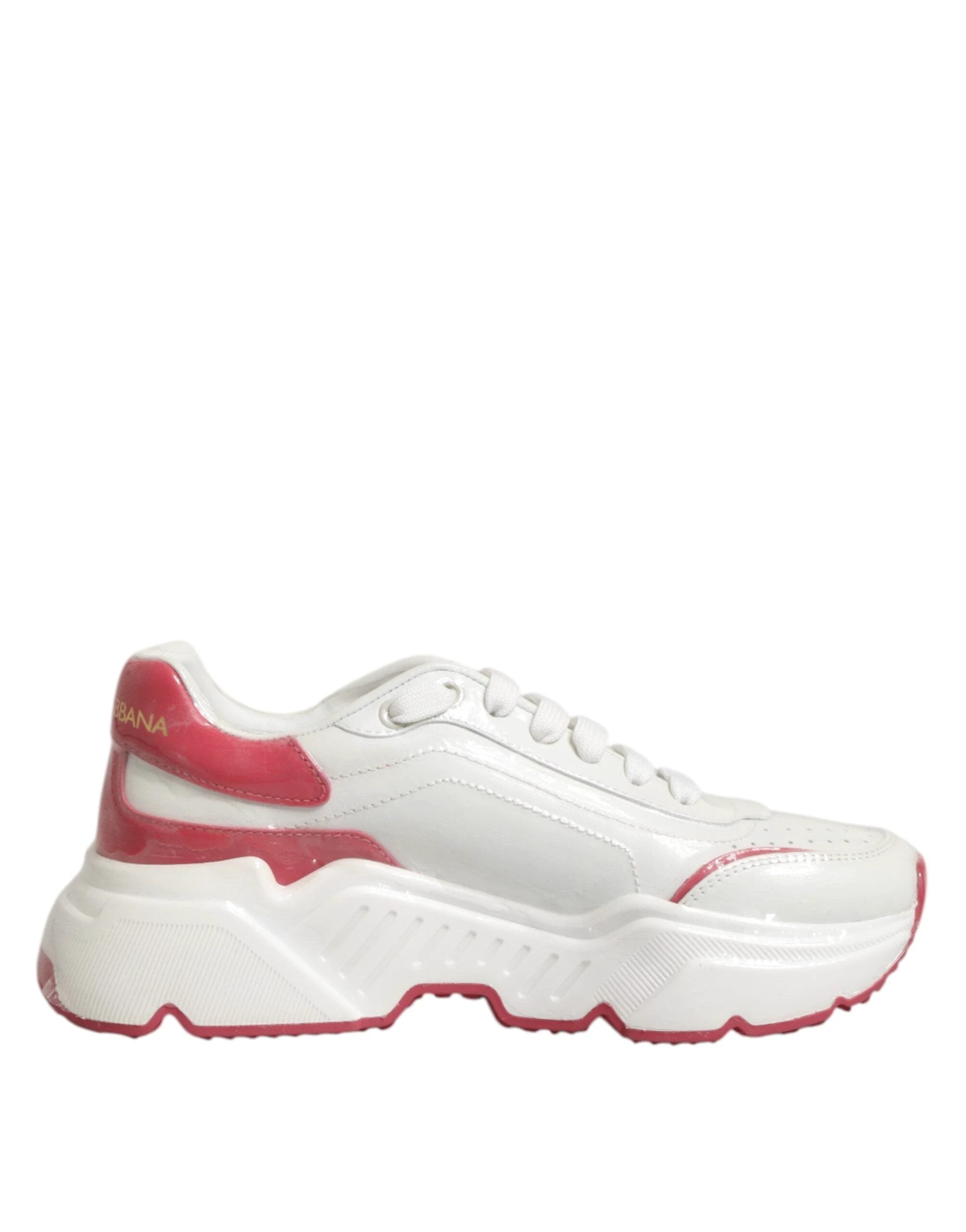 Dolce & Gabbana White Pink Daymaster Low Top Sneakers Shoes by Dolce & Gabbana
