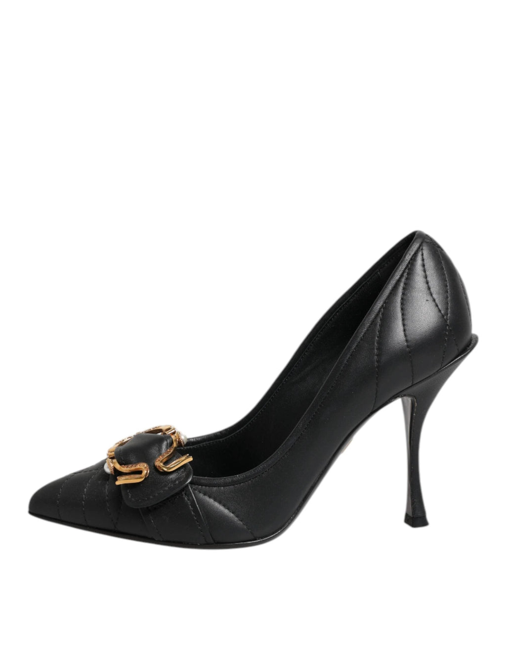 Dolce & Gabbana Black Devotion Leather Heels Pumps Shoes by Dolce & Gabbana