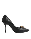 Dolce & Gabbana Black Devotion Leather Heels Pumps Shoes by Dolce & Gabbana