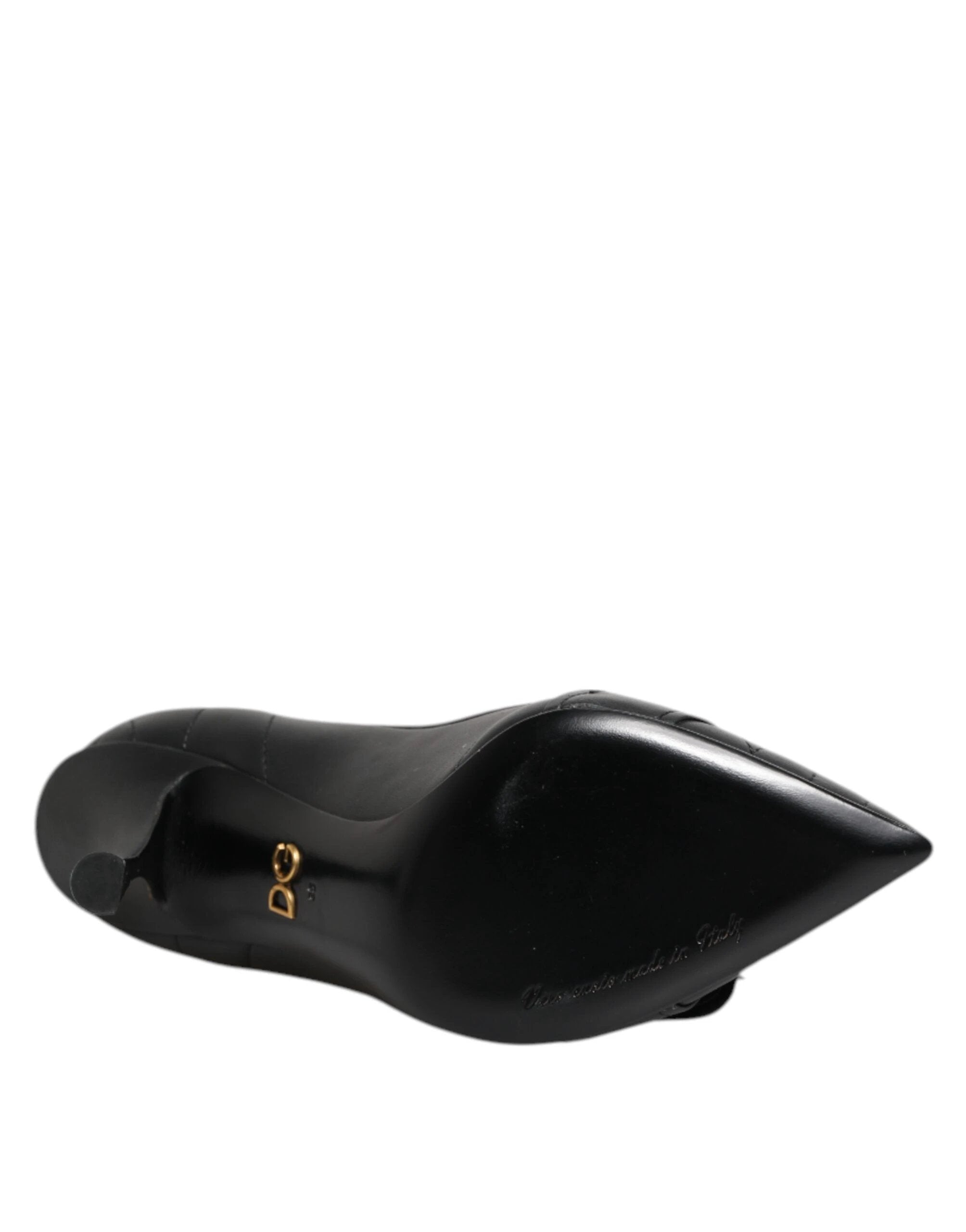 Dolce & Gabbana Black Devotion Leather Heels Pumps Shoes by Dolce & Gabbana