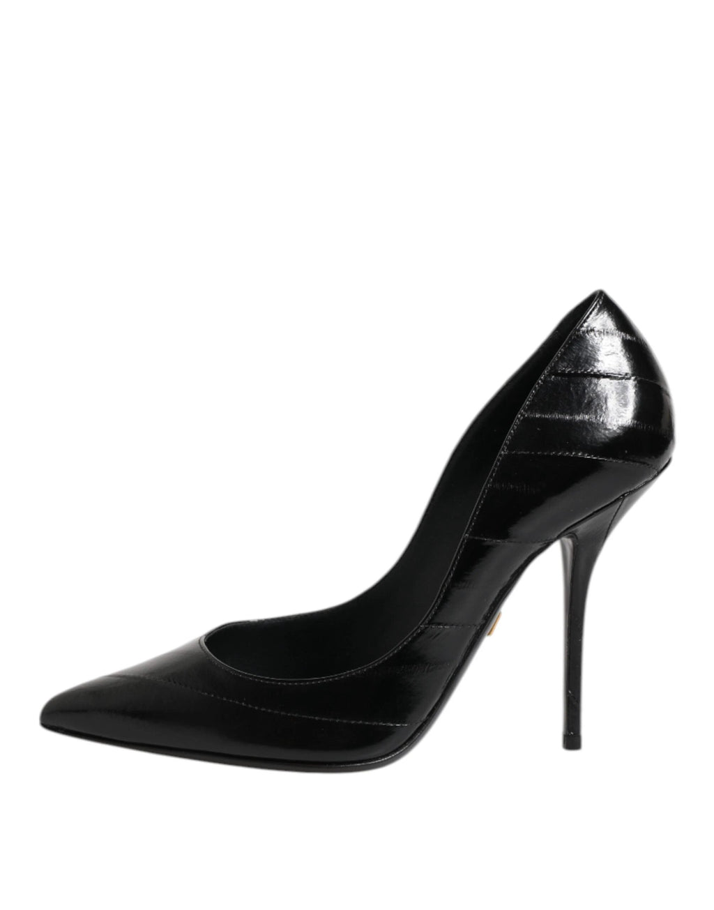 Dolce & Gabbana Black Leather Stiletto High Heels Pumps Shoes by Dolce & Gabbana