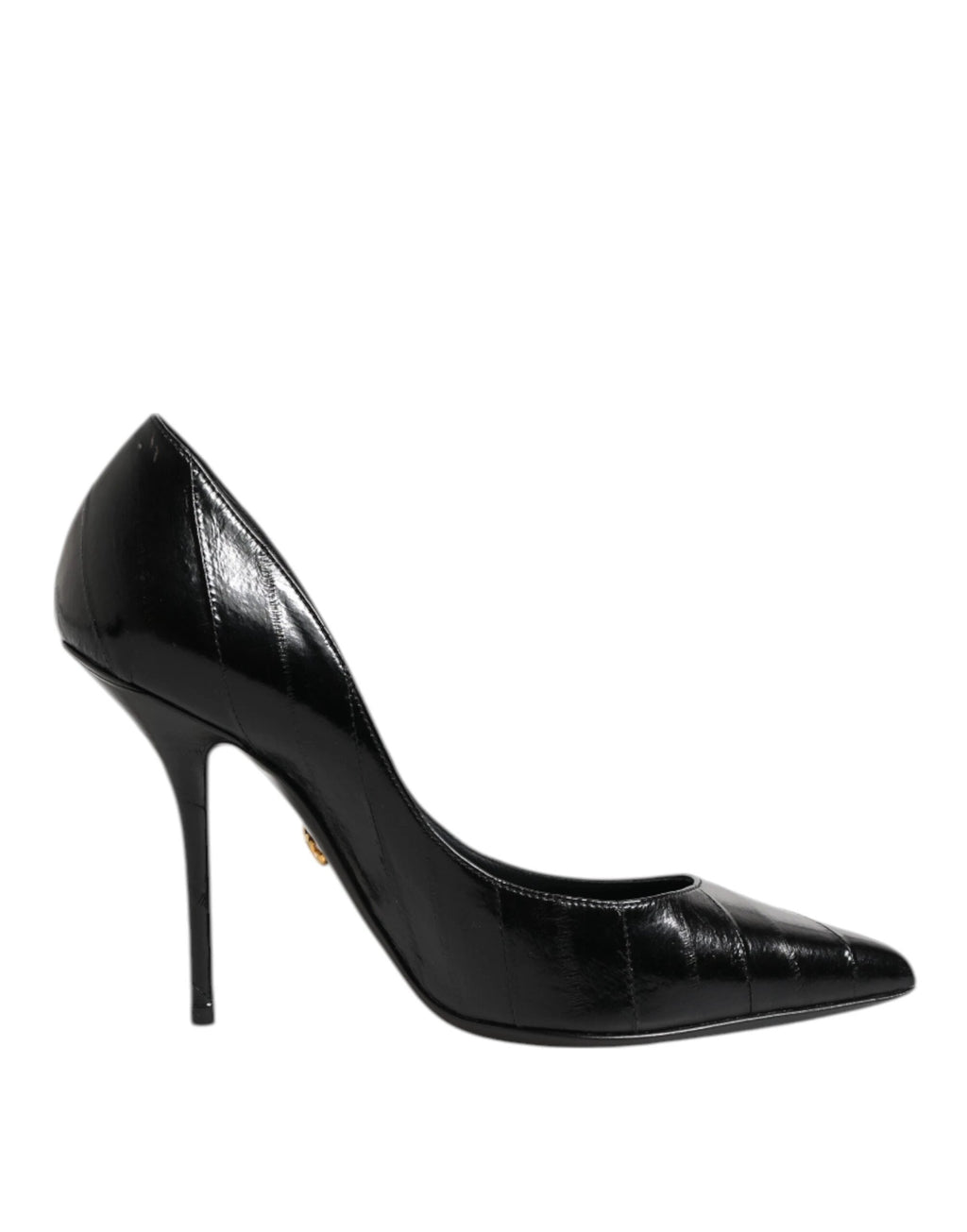 Dolce & Gabbana Black Leather Stiletto High Heels Pumps Shoes by Dolce & Gabbana