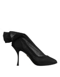 Dolce & Gabbana Black Silk Stretch Mesh Sock Boots Shoes by Dolce & Gabbana