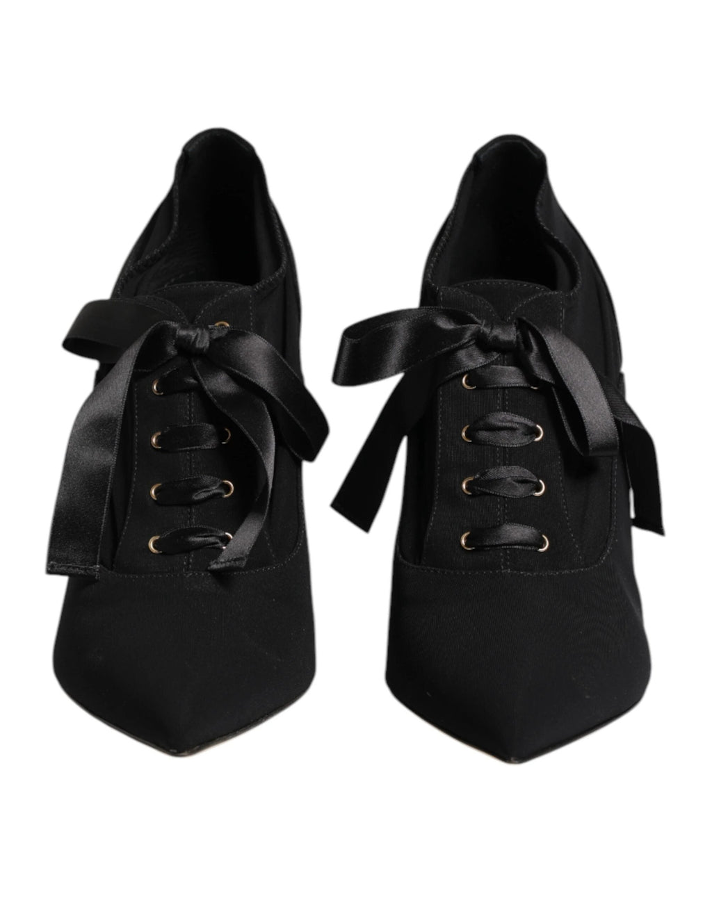 Dolce & Gabbana Black Lace Up Stiletto Heels Pumps Shoes by Dolce & Gabbana