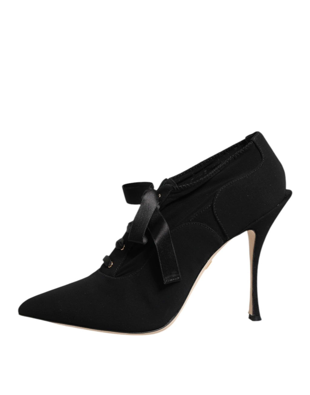 Dolce & Gabbana Black Lace Up Stiletto Heels Pumps Shoes by Dolce & Gabbana