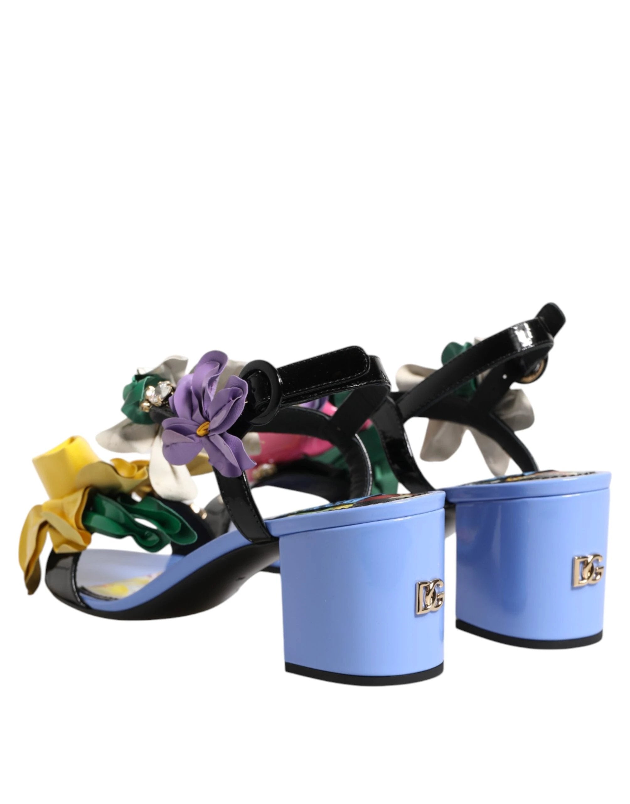 Dolce & Gabbana Multicolor Floral Crystal KEIRA Sandals Shoes by Dolce & Gabbana