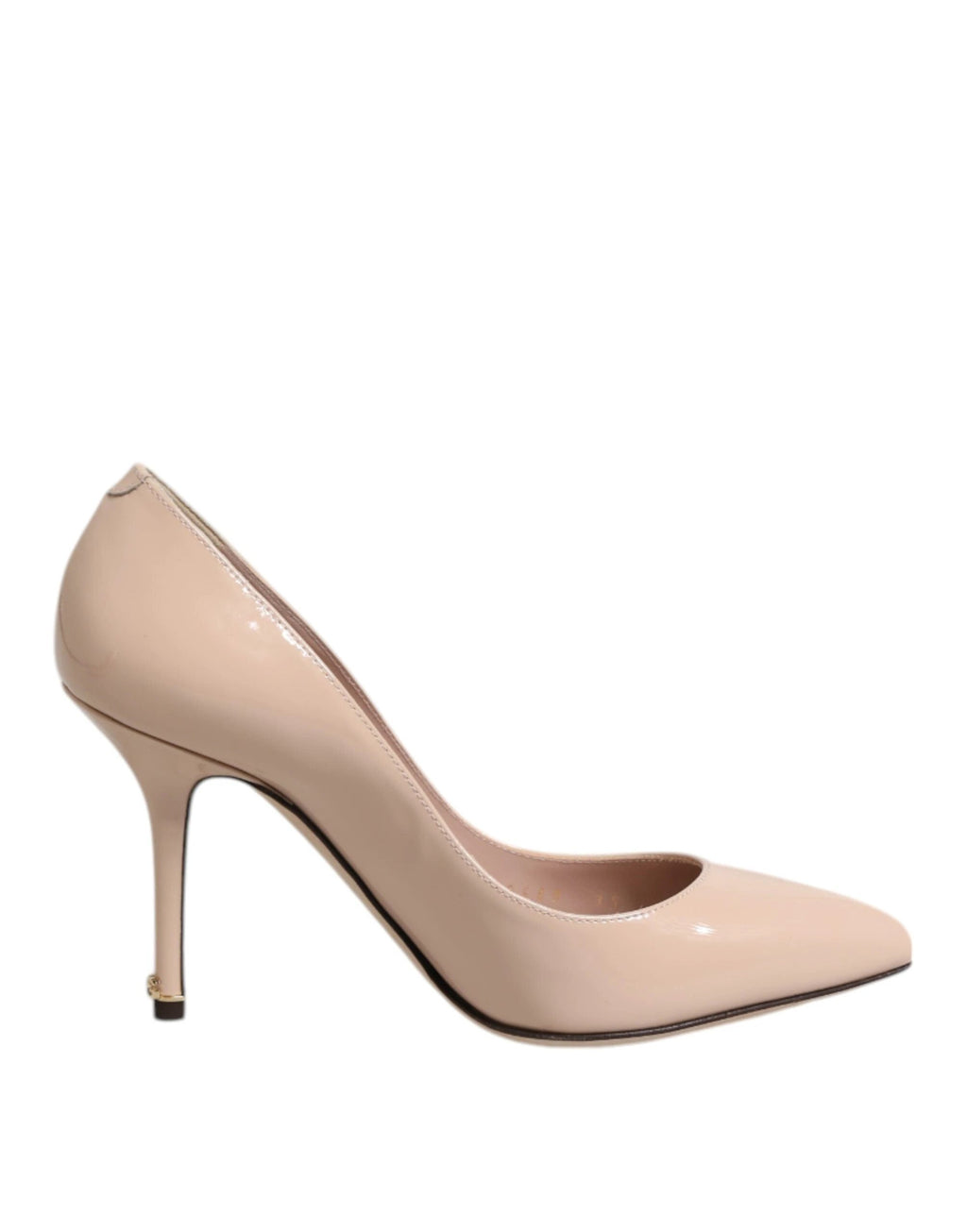 Dolce & Gabbana Beige Patent Leather Stiletto Heel Pumps Shoes by Dolce & Gabbana