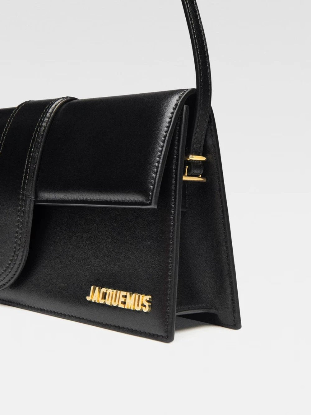 Jacquemus Black  leather Le Bambino Long bag