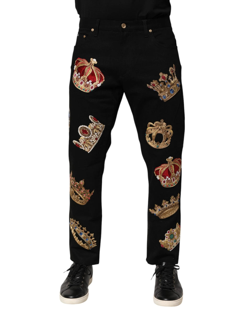 Dolce & Gabbana Black Baroque Royal Men Dress Trouser Pants by Dolce & Gabbana