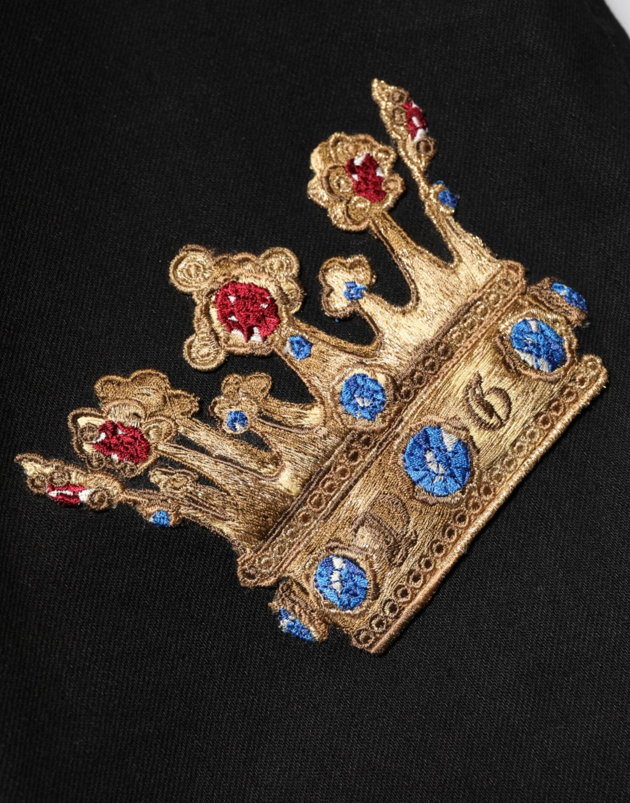 Dolce & Gabbana Black Baroque Royal Men Dress Trouser Pants by Dolce & Gabbana