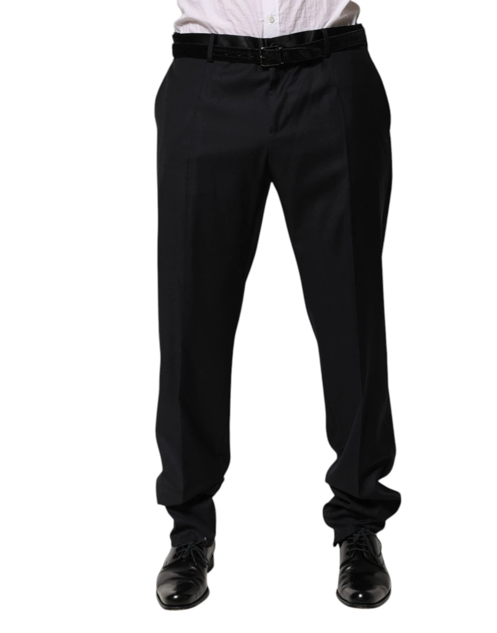 Dolce & Gabbana Black Wool Men Formal Dress Trouser Pants by Dolce & Gabbana