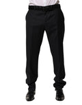 Dolce & Gabbana Black Wool Men Formal Dress Trouser Pants by Dolce & Gabbana