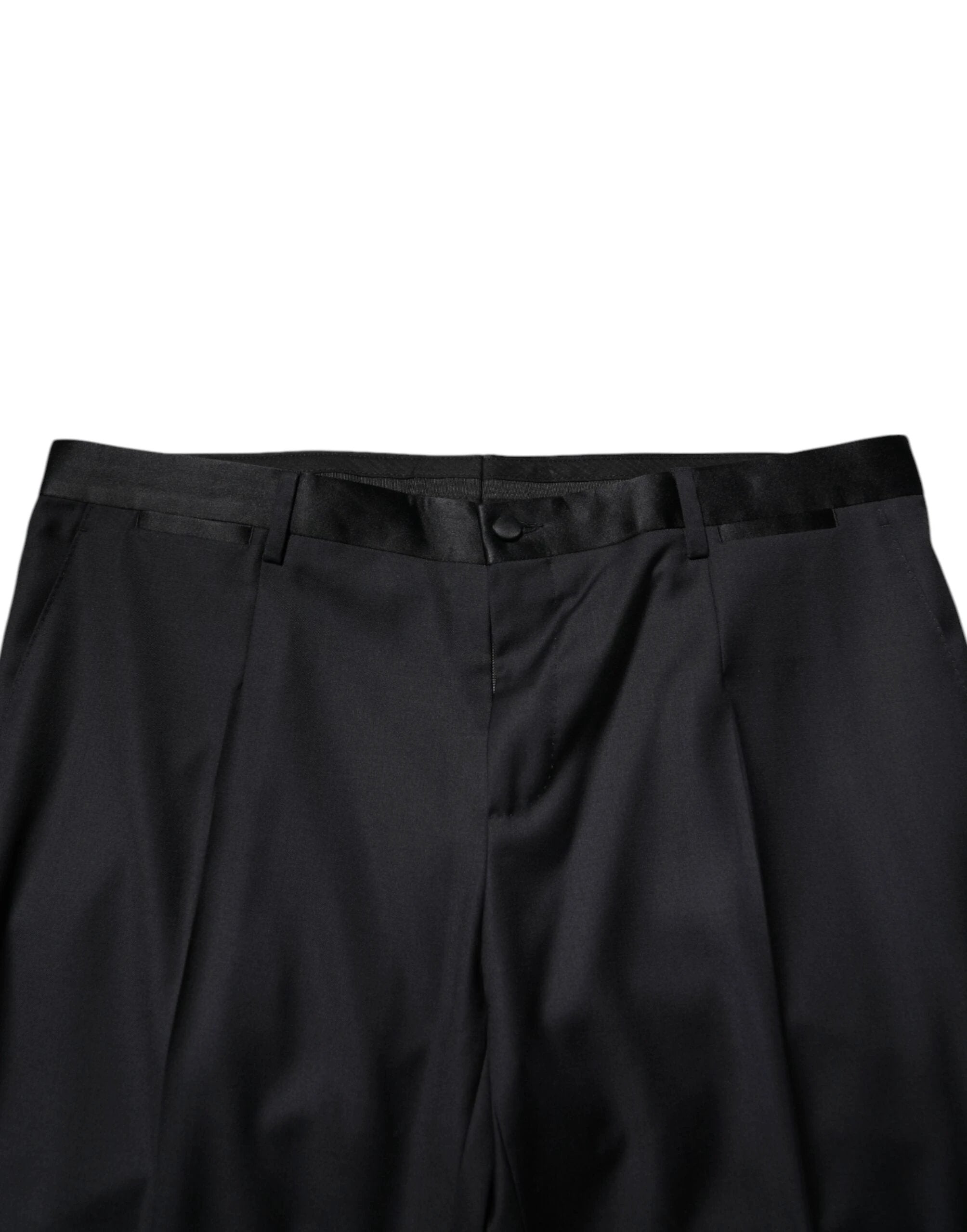 Dolce & Gabbana Black Wool Men Formal Dress Trouser Pants by Dolce & Gabbana