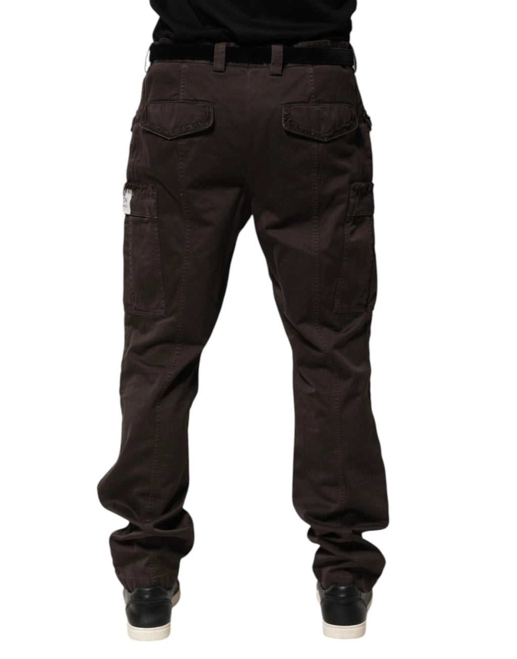 Dolce & Gabbana Brown Cotton Stretch Cargo Men Trouser Pants by Dolce & Gabbana
