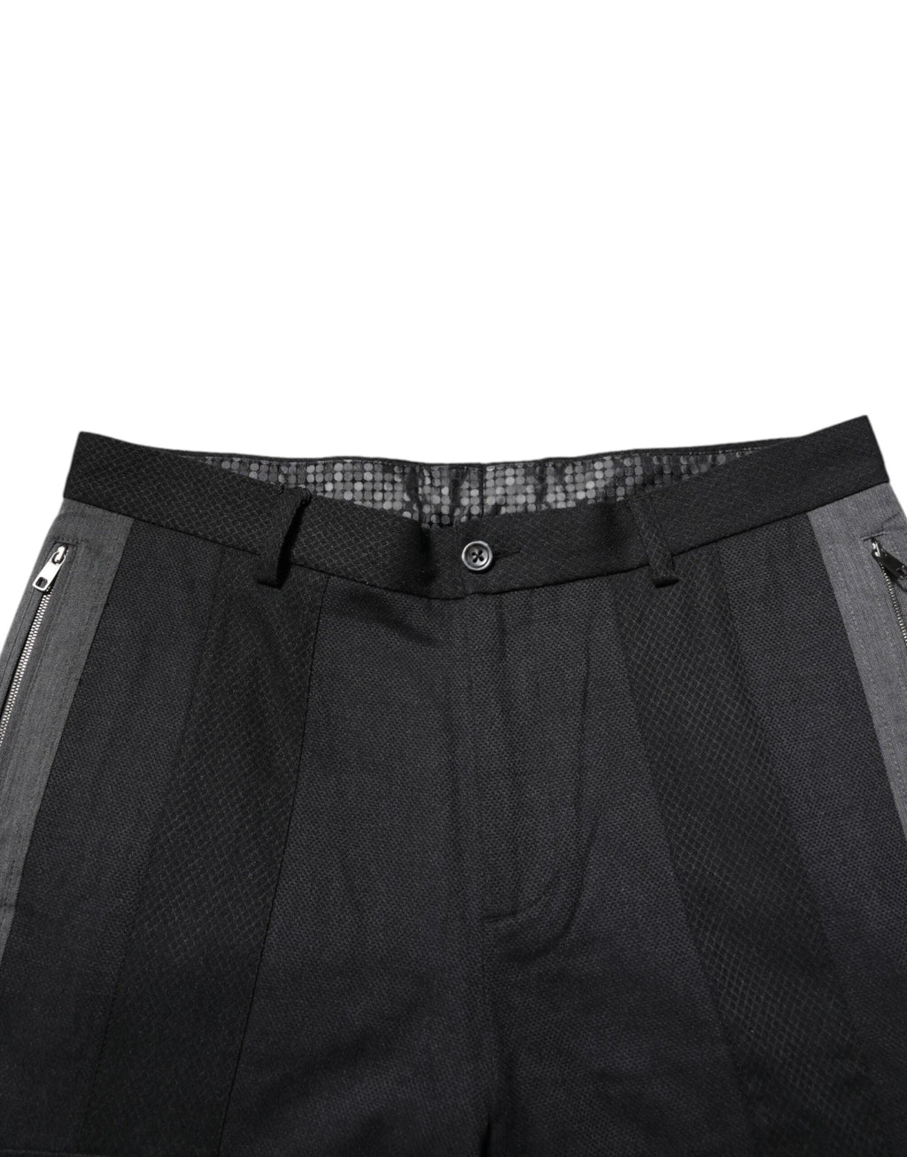 Dolce & Gabbana Black Gray Cotton Dress Formal Trouser Pants by Dolce & Gabbana