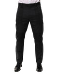 Dolce & Gabbana Black Gray Cotton Dress Formal Trouser Pants by Dolce & Gabbana