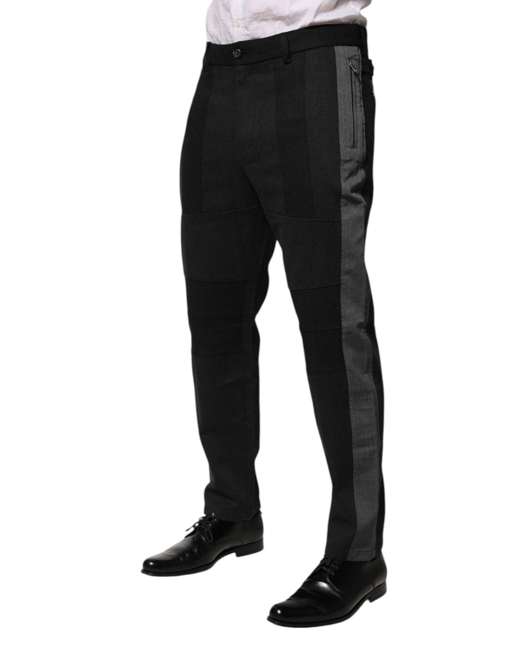 Dolce & Gabbana Black Gray Cotton Dress Formal Trouser Pants by Dolce & Gabbana