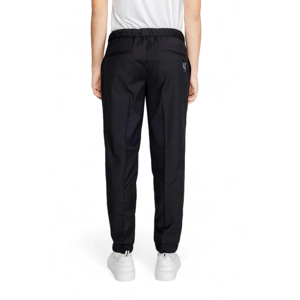Armani Exchange Black Polyester Athletic Pants by Armani Exchange