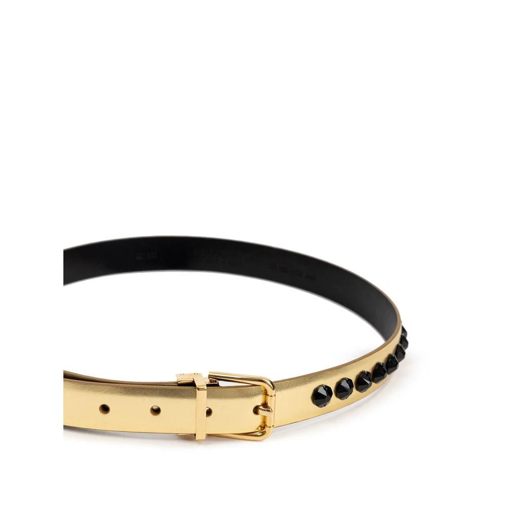 Dolce & Gabbana Gold Leather Regular Belt by Dolce & Gabbana