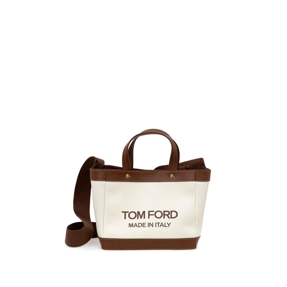 Tom Ford Beige Cotton Tote Bag by Tom Ford