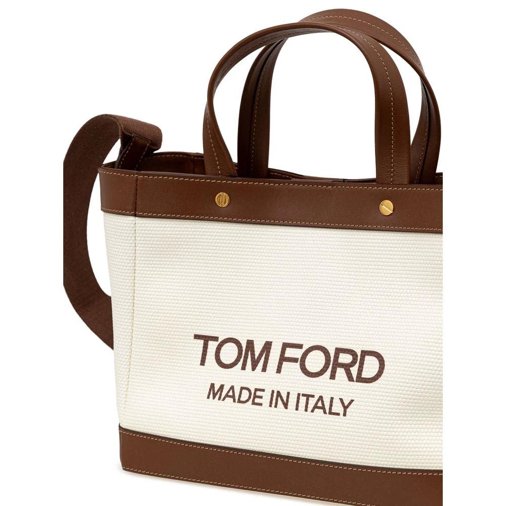 Tom Ford Beige Cotton Tote Bag by Tom Ford