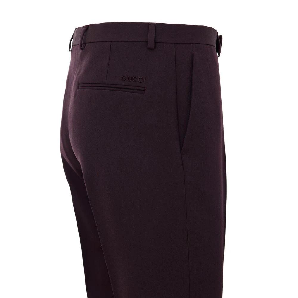 Gucci Bordeaux Wool Dress Pants by Gucci