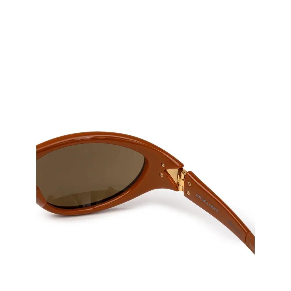 Lunettes de soleil Bottega Veneta en acétate marron